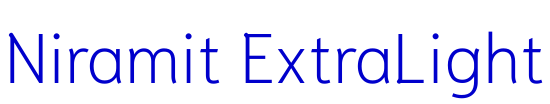 Niramit ExtraLight шрифт